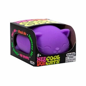 NEW Needoh Cool Cats Squeeze Stress Squishy Toy | PURPLE | Fast shipping!